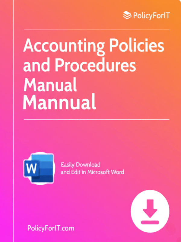 Accounting policies and procedures manual
