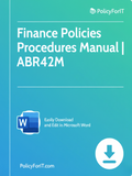 Finance policy procedure manual
