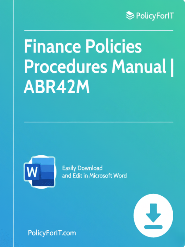 Finance policy procedure manual