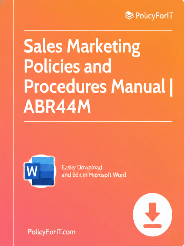 Sales & marketing policy procedure manual