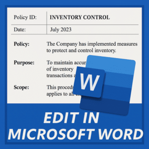 IT Policies and Procedures Template Manual